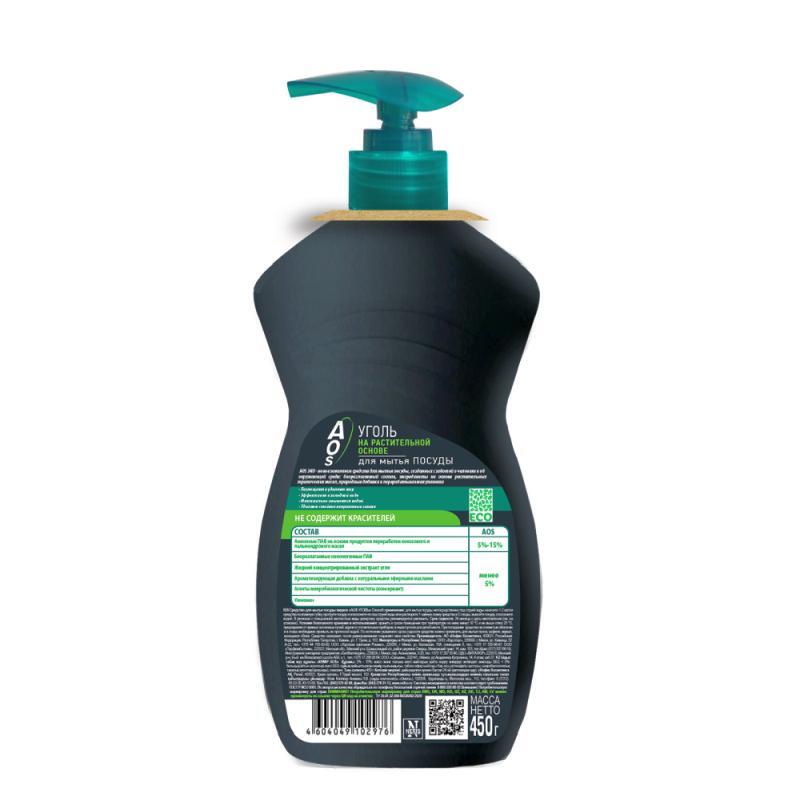 

Средство для мытья посуды AOS Eco Absorb Уголь, 450мл, жидкость (00002811), Уголь