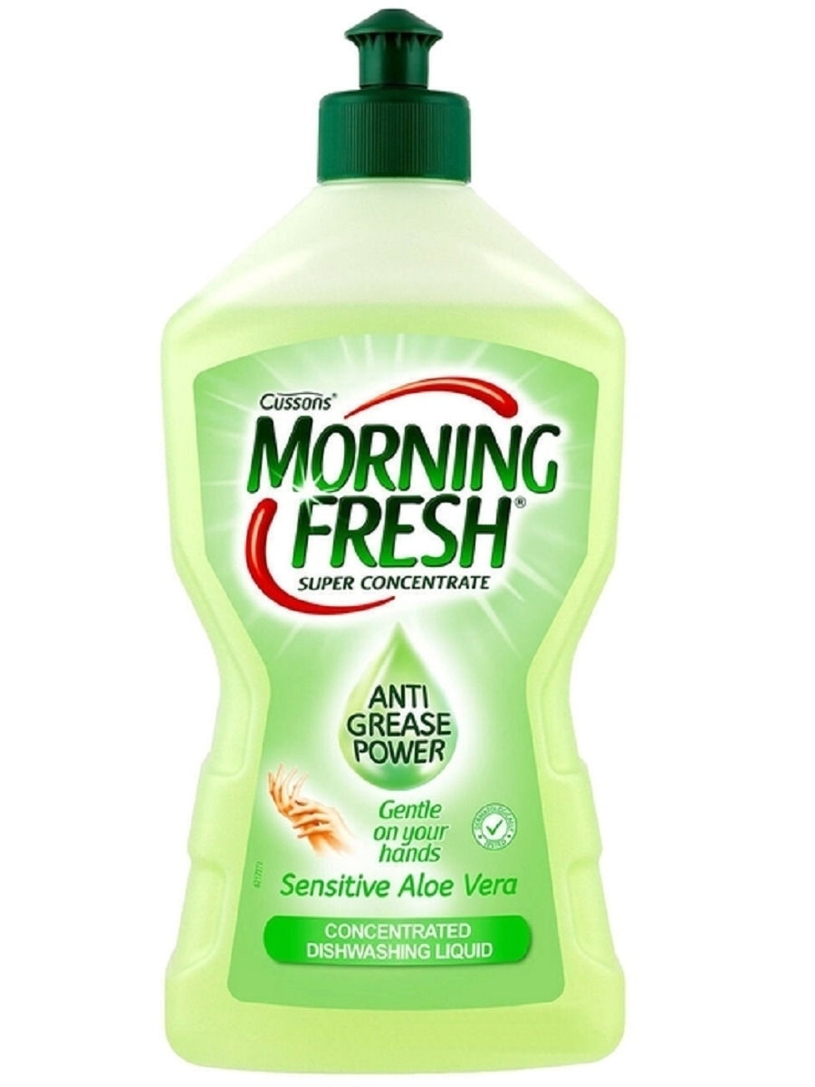 Средство для мытья посуды Morning Fresh Sensitive , 430мл, жидкость, Алоэ Вера (00002119)
