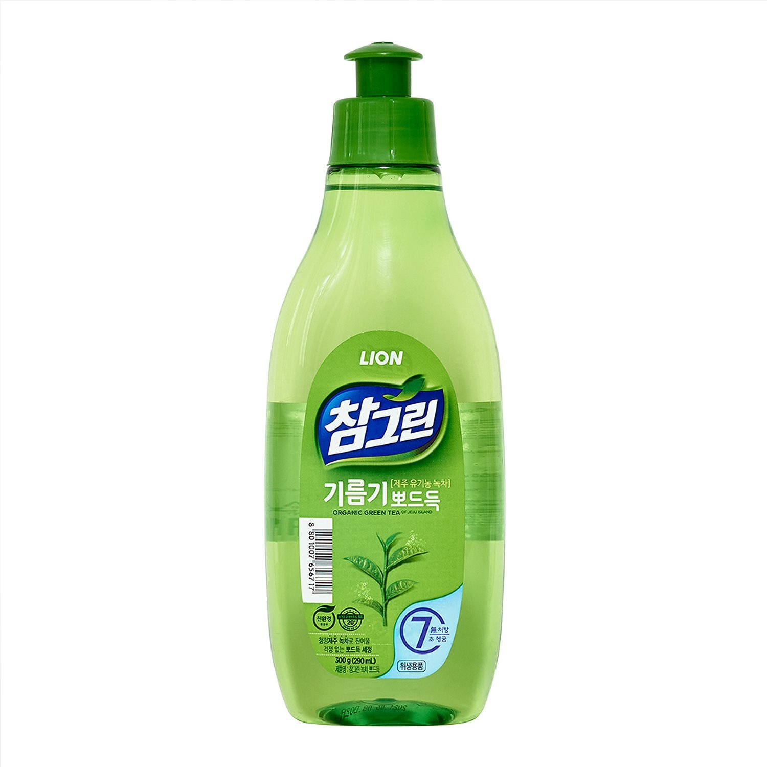 Средство для мытья посуды LION Charmgreen bottle , 300мл, жидкость, Зеленый чай (00002323) - фото 1