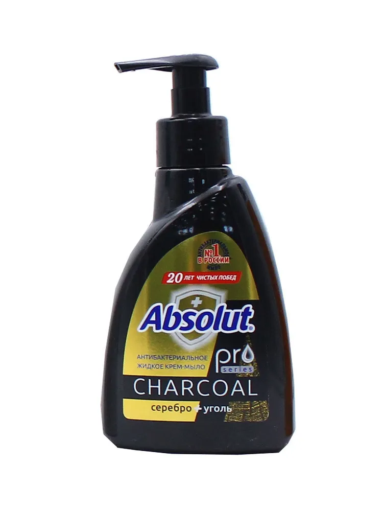 

Жидкое мыло Absolut Pro Серебро + уголь, антибактериальное, 250мл, Серебро + уголь