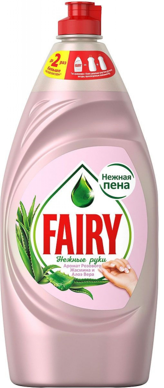 Средство для мытья посуды FAIRY Нежные руки, 650мл, жидкость, розовый жасмин и алоэ вера (00000357)