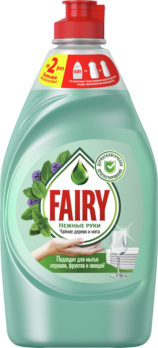 

Средство для мытья посуды FAIRY Нежные руки, 900мл, жидкость, Чайное дерево и мята (00000341), Нежные руки