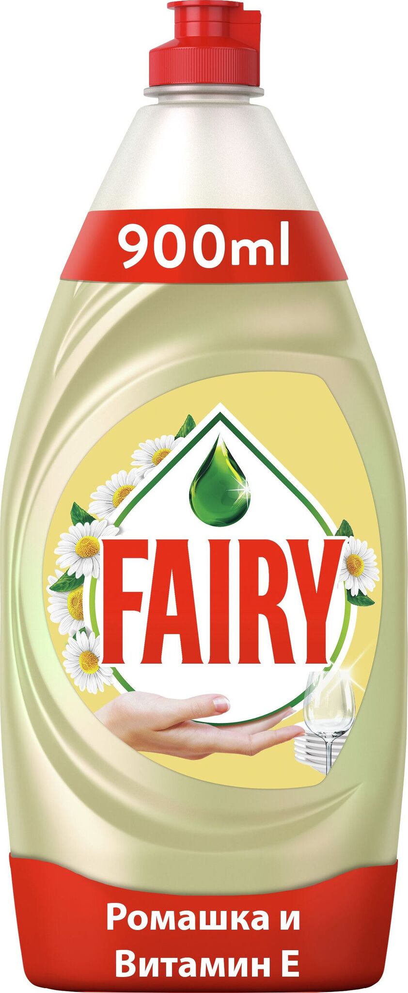 

Средство для мытья посуды FAIRY Нежные ручки , 900мл, жидкость, Ромашка и витамин Е (00000359), Нежные ручки