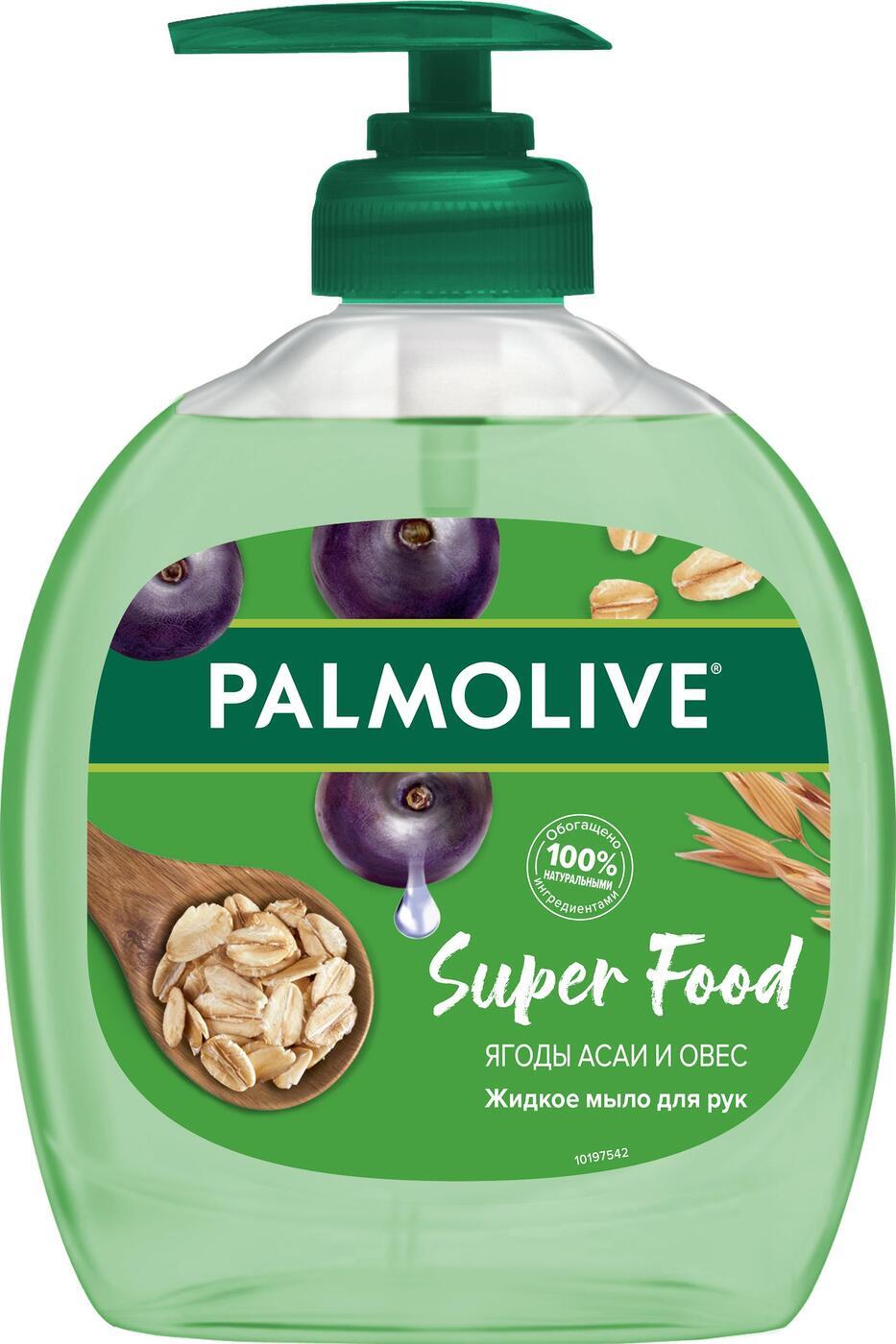

Жидкое мыло Palmolive Super Food Асаи и Овес, питание, увлажнение, тонизирование, 300 мл, Асаи и Овес
