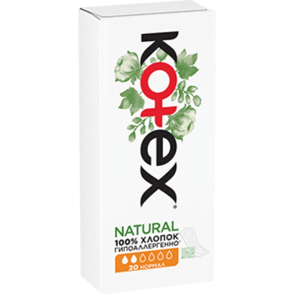 

Гигиенические прокладки Kotex Natural Нормал, 20шт. (00001373), Нормал