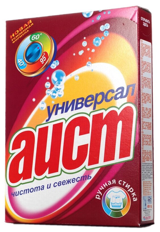 

Стиральный порошок Аист Универсал универсальный, 400г, Универсал