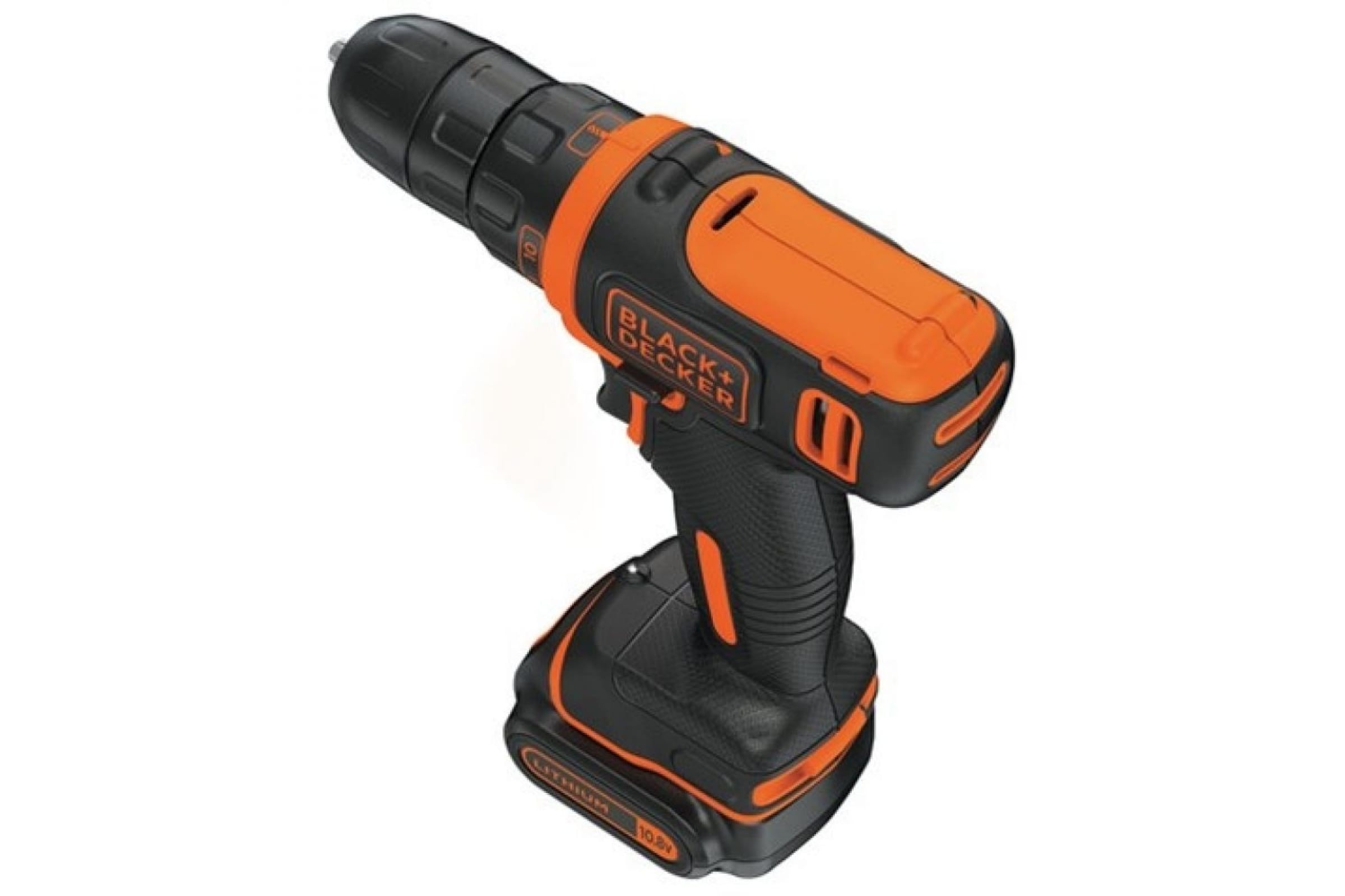 Дрель-шуруповерт BLACK+DECKER BDCDD12KB-QW, аккумуляторный, 26 Н·м, 550 об/мин, 10.8V, 1.5 А·ч, Li-Ion, два акб, быстрозажимной патрон, кейс, 2.3кг (BDCDD12KB-QW)