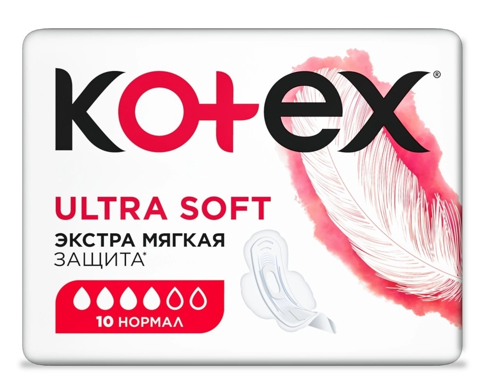 Гигиенические прокладки Kotex Ultra Soft Normal, 10шт