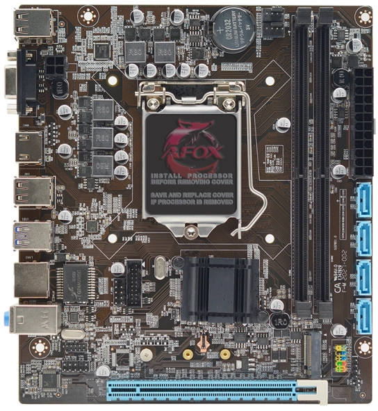 Материнская плата AFOX IH110-D4-MA2-I5-6400, Socket1151, Intel H110, mATX