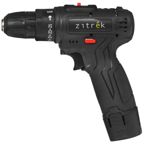 

Дрель-шуруповерт Zitrek Crusher 12-Li, аккумуляторный, 32 нм, 1400 об/мин, 12V, 1.5 А·ч, Li-Ion, два акб, быстрозажимной патрон, кейс, 1.4 кг (063-4078), Crusher 12-Li