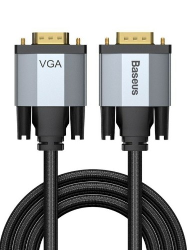 

Кабель VGA(15M)-VGA(15M), 2м, темно-серый Baseus Enjoyment series CAKSX-U0G (6953156216235), CAKSX-U0G