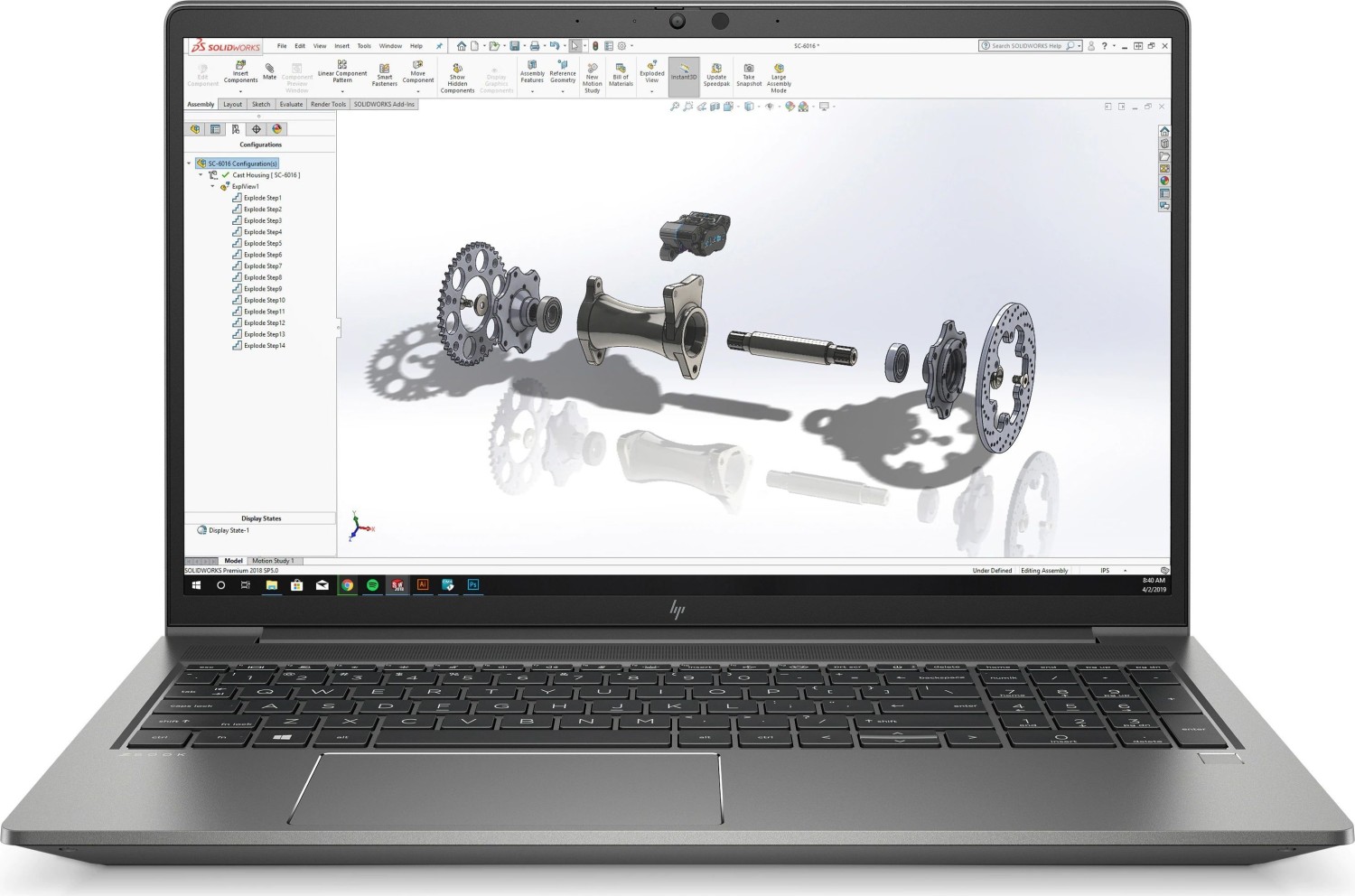 Ноутбук 15.6" HP ZBook Fury G8, серый (4F8L3EA) Английская клавиатура!