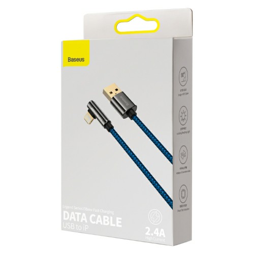 

Кабель USB 2.0(Am)-Lightning 8-pin(m), угловой, 2.4A, 1м, синий Baseus Legend series (6953156209237), 0