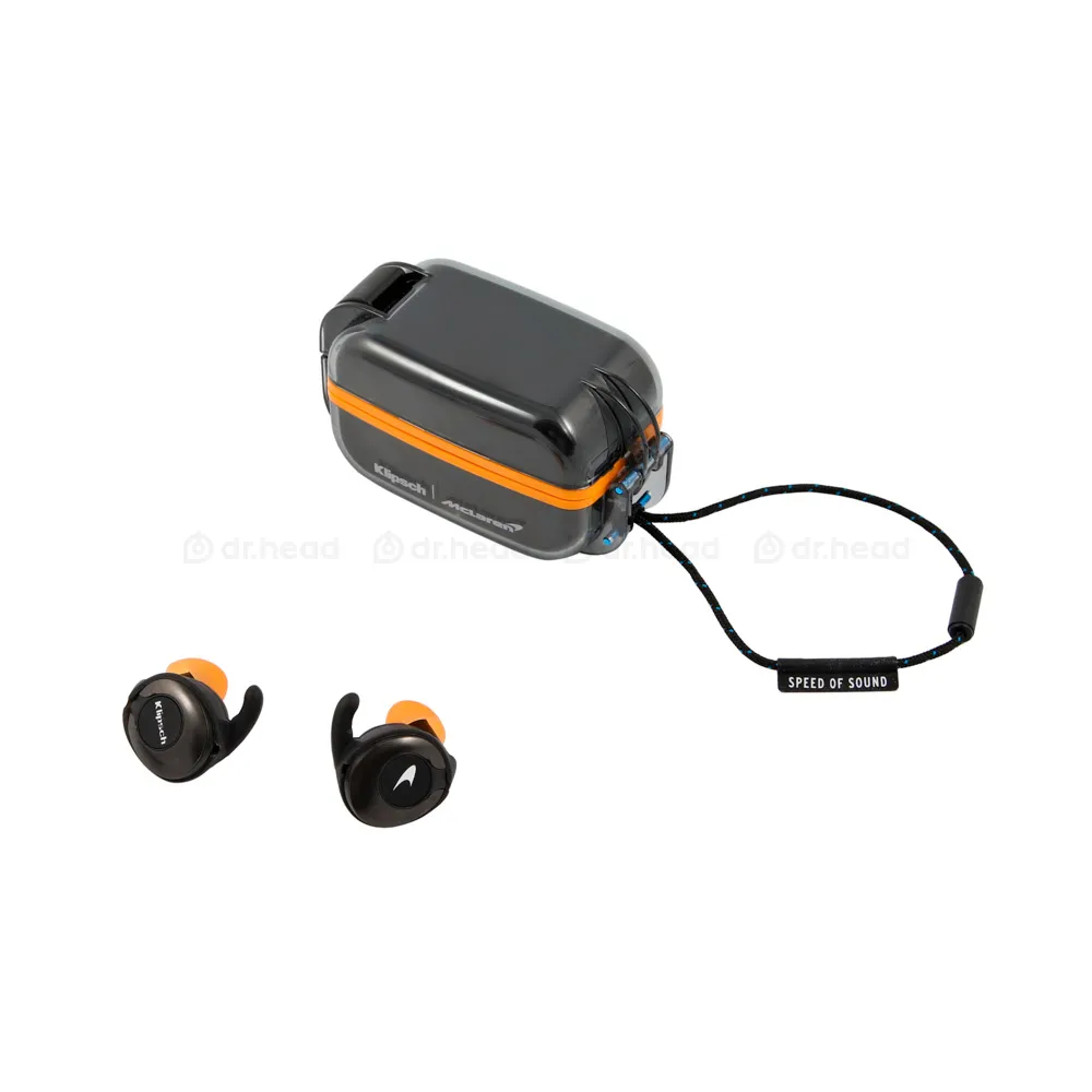 

Беспроводная гарнитура KLIPSCH T5 II True Wireless Sport McLaren Edition, черный/оранжевый (T5IISportMcLaren), T5 II True Wireless Sport McLaren Edition