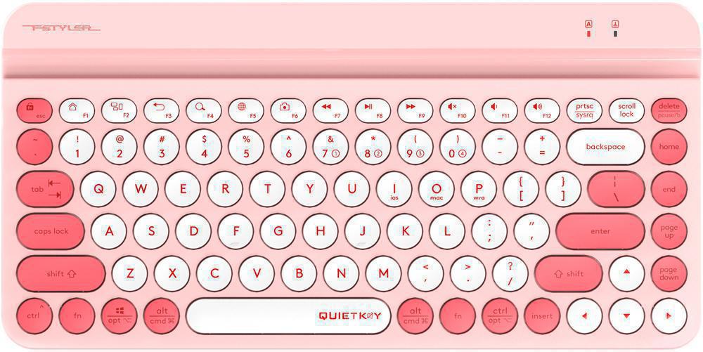 

Клавиатура беспроводная A4Tech Fstyler FBK30, мембранная, Bluetooth/Радиоканал, розовый (FBK30 RASPBERRY), Fstyler FBK30