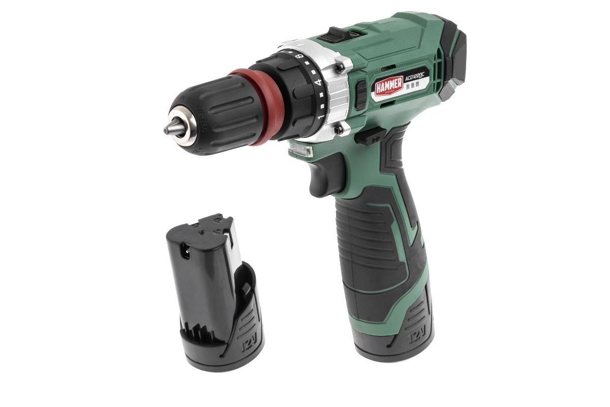 

Дрель-шуруповерт Hammer АCD122QC, аккумуляторный, 28 Н·м, 1400 об/мин, 12V, 2 А·ч, Li-Ion, два акб, быстрозажимной патрон, кейс, 1.8кг (811556), АCD122QC