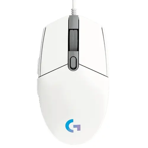 Мышь проводная Logitech G102 LIGHTSYNC, 8000dpi, оптическая светодиодная, USB, белый (910-005809)