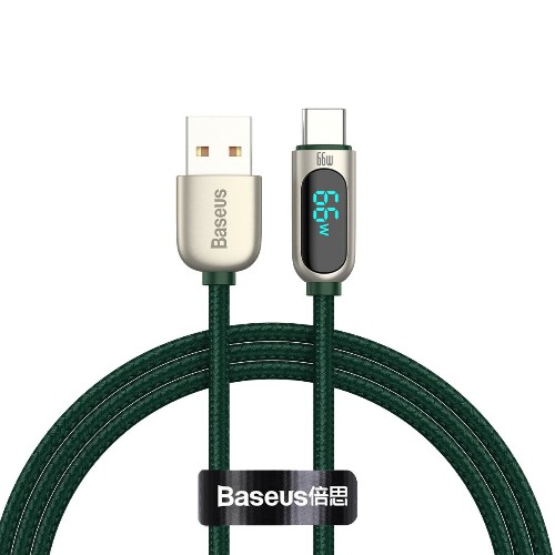

Кабель USB 2.0(Am)-USB 2.0 Type-C(m), 3A быстрая зарядка, 1м, зеленый Baseus Display (6932172600570), 0