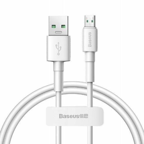 

Кабель USB 2.0(Am)-Micro USB 2.0(Bm), 4A, 2м, белый Baseus Mini White (6953156297975), 0