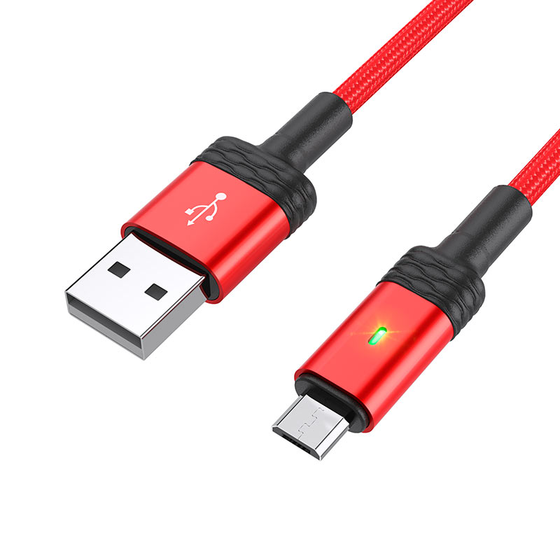

Кабель USB 2.0(Am)-Micro USB 2.0(Bm), 2.4A, 1.2м, красный Borofone BU30 Lynk (6974443380651), 0