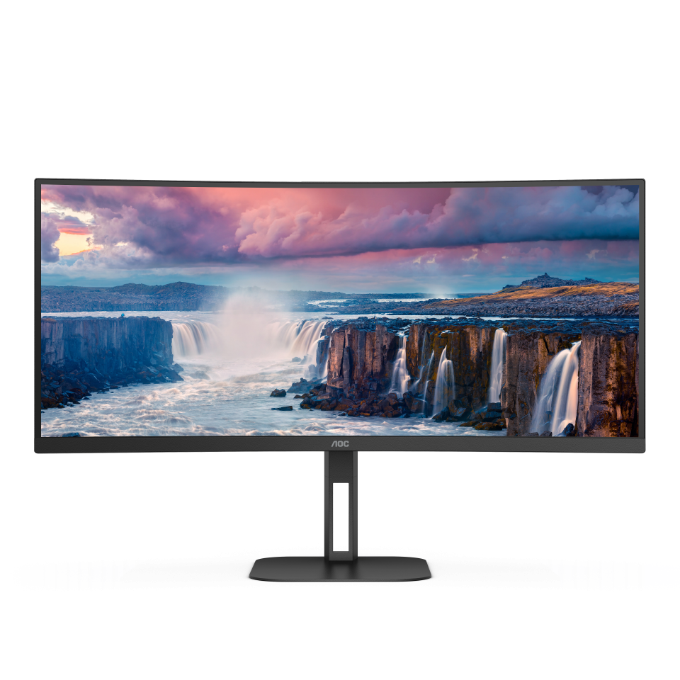 

Монитор 34" AOC CU34V5C VA, изогнутый, 3440x1440 (21:9), 300кд/м2, 100Hz, 1мс, 178°/178°, FreeSync, HDMI, DisplayPort, USB Type-C, USB-Hub, черный, CU34V5C