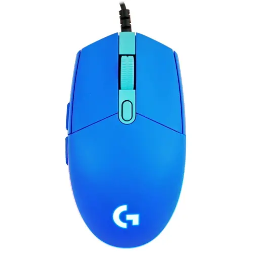 Мышь проводная Logitech G102 LIGHTSYNC, 8000dpi, оптическая светодиодная, USB, синий (910-005810)