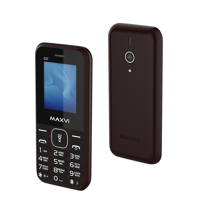 

Мобильный телефон MAXVI C27, 1.77" 160x128 TFT, Spreadtrum SC6531, 32Mb RAM, 32Mb, BT, 1xCam, 2-Sim, 600 мА·ч, micro-USB, коричневый (C27 brown), C27