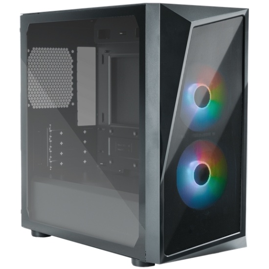 Корпус COOLERMASTER CMP 320, mATX, Mini-Tower, USB 3.0, RGB подсветка, черный, без БП (CP320-KGNN-S00)