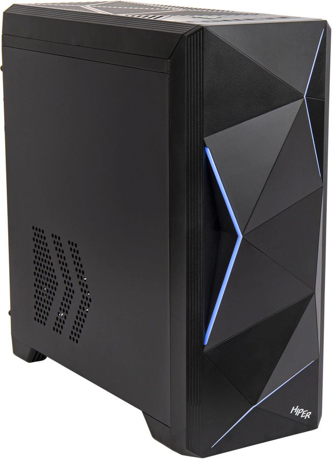 Корпус HIPER A68, ATX, Midi-Tower, USB 3.0, черный, без БП