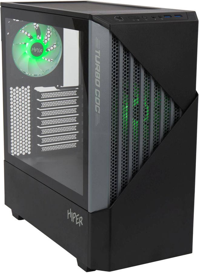 

Корпус HIPER CC BG, ATX, Midi-Tower, 2xUSB 3.0, черный, без БП, CC BG