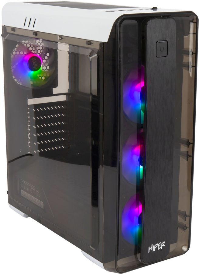 

Корпус HIPER M11 FRGB-WT, ATX, Midi-Tower, USB 3.0, черный/белый, без БП, M11 FRGB-WT