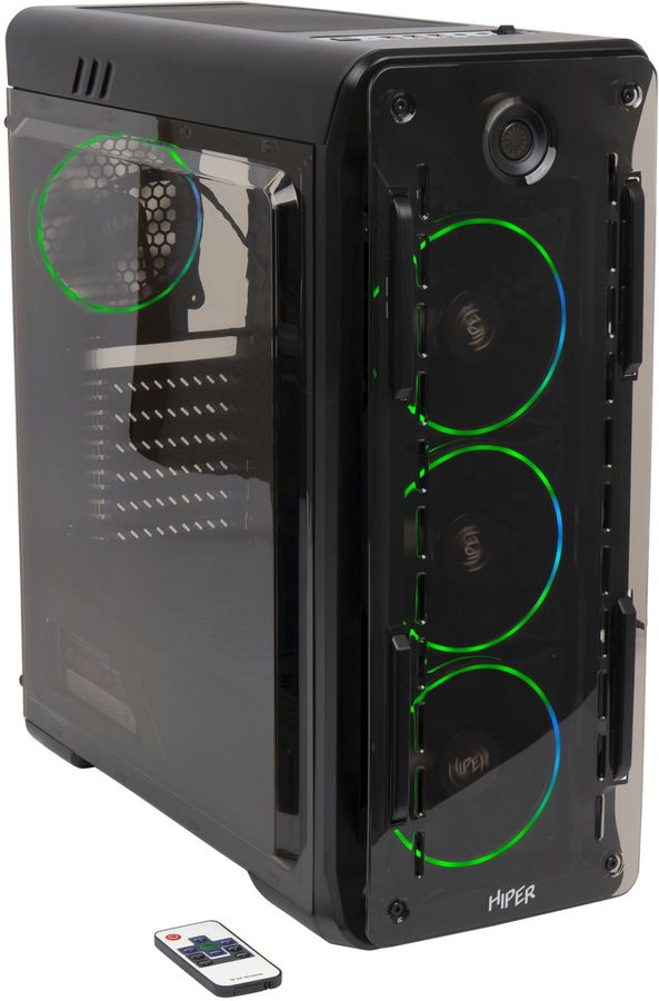 

Корпус HIPER OB, ATX, Midi-Tower, USB 3.0, черный, без БП, OB