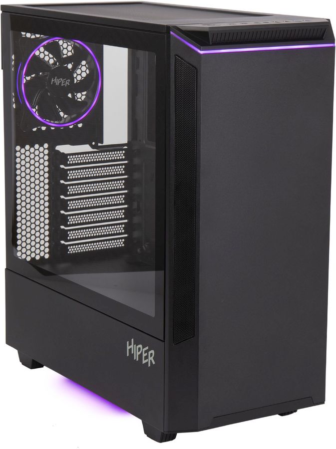 

Корпус HIPER PB81, ATX, Midi-Tower, 2xUSB 3.0, черный, без БП, PB81