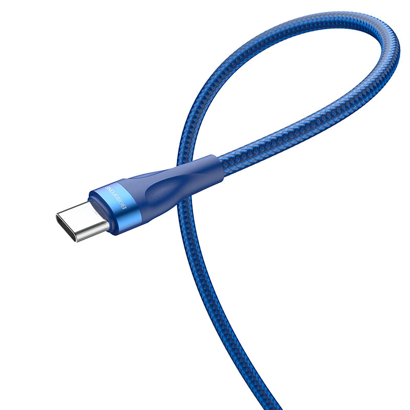 

Кабель USB 2.0(Am)-USB 2.0 Type-C(m), 3A, 1м, синий Borofone BX61 Source (6974443380118), 0