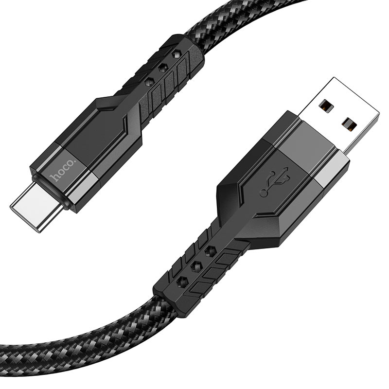 

Кабель USB-USB Type-C, 2.4A, 1.2м, черный HOCO U110 (6931474770608), U110