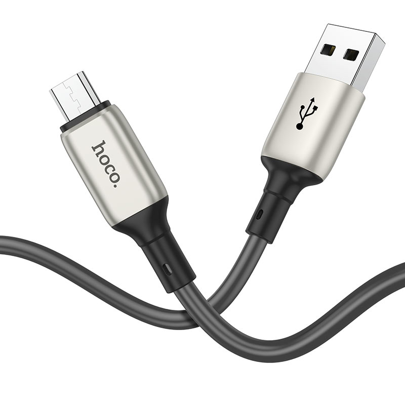 

Кабель USB-Micro USB, 2.4A, 1м, серый HOCO X66 Howdy (6931474754615)