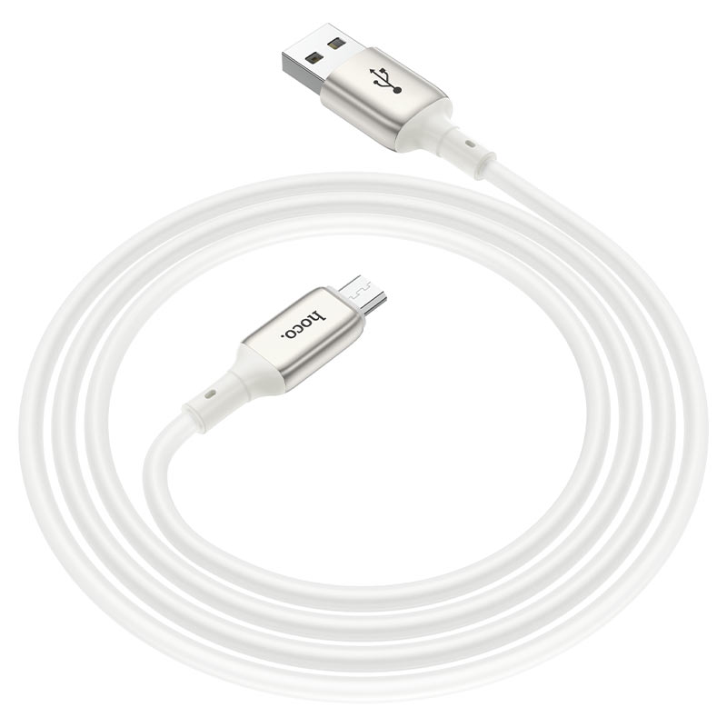 

Кабель USB-Micro USB, 2.4A, 1м, белый HOCO X66 Howdy (6931474754608)