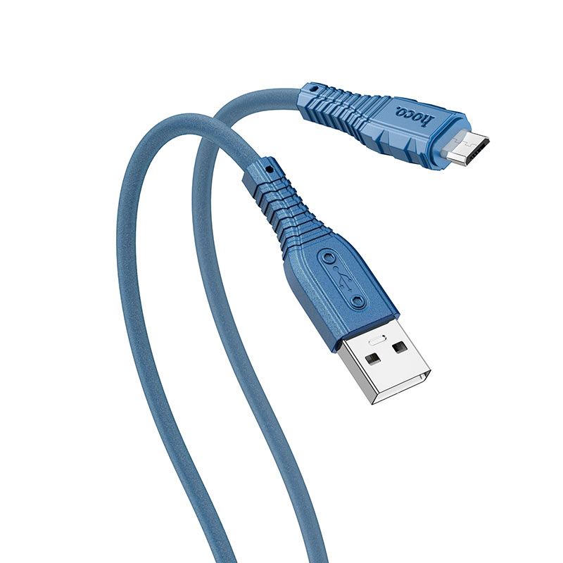 

Кабель USB-Micro USB, 2.4A быстрая зарядка, 1м, синий HOCO X67 Nano (6931474755865)