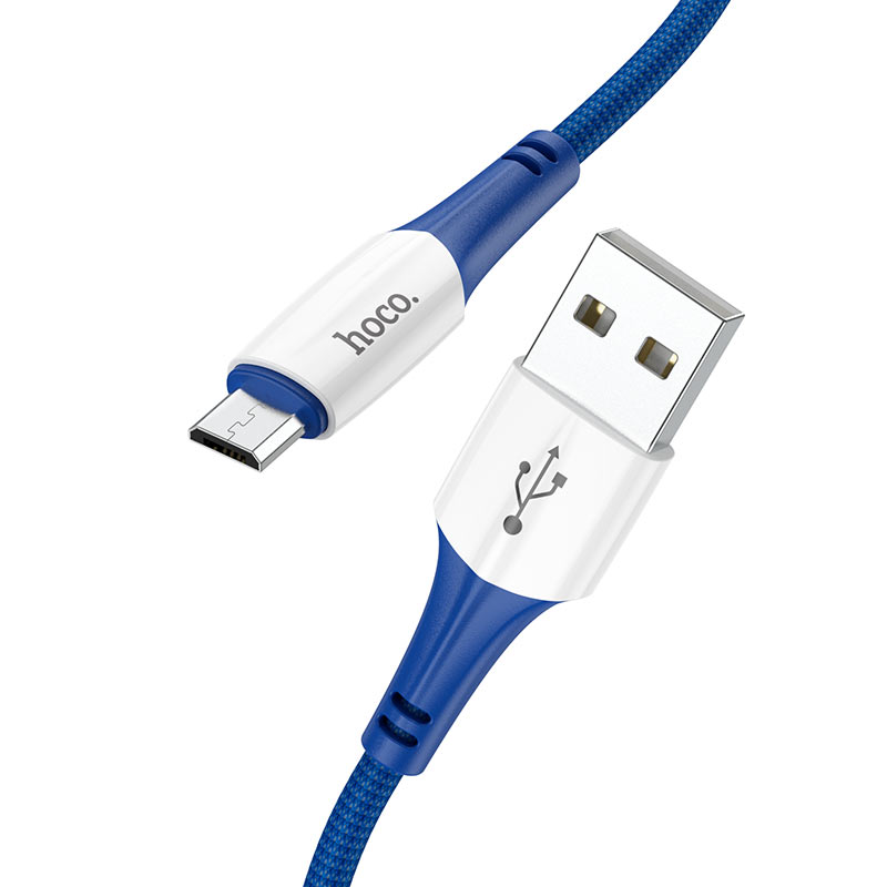 

Кабель USB-Micro USB, 2.4A, 1м, синий HOCO Ferry X70 (6931474760470), X70