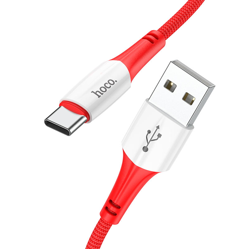 

Кабель USB-USB Type-C, 3A, 1м, красный HOCO Ferry X70 (6931474760494), X70