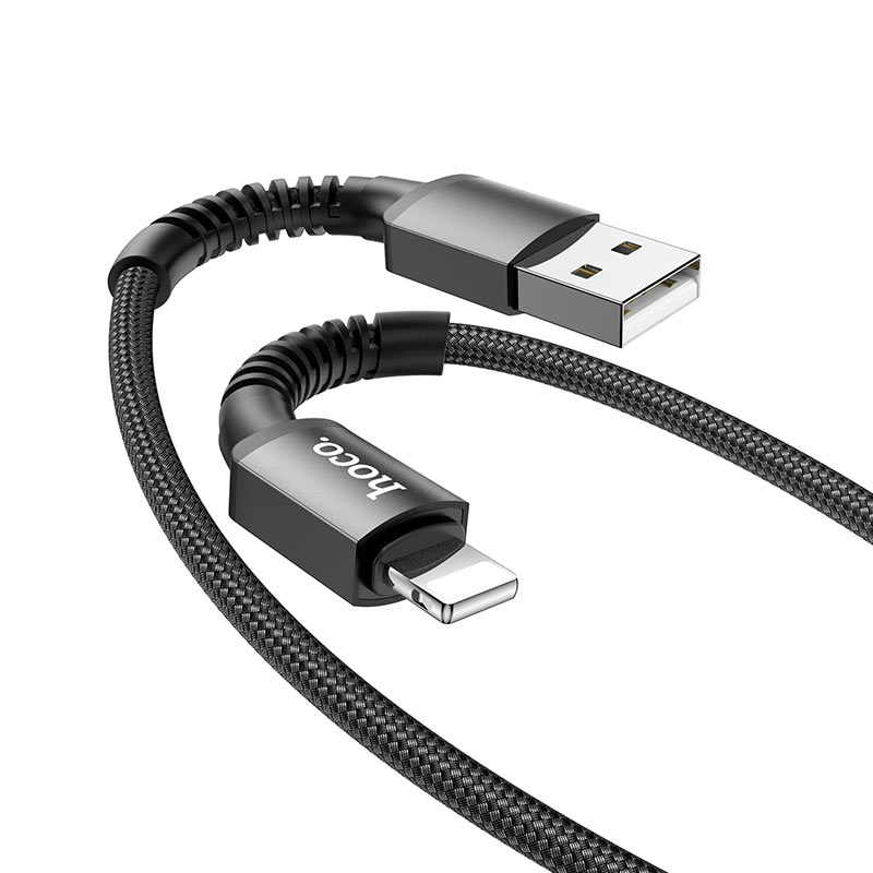 

Кабель USB-Lightning 8-pin, 2.4A 1 м, черный HOCO X71 Especial (6931474758958)