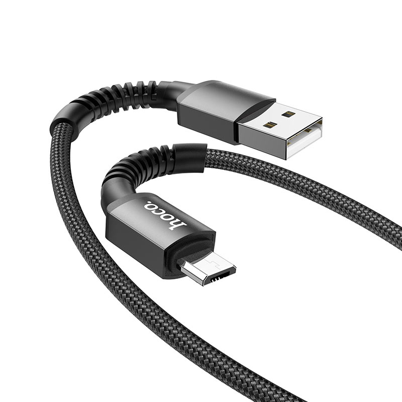 

Кабель USB-Micro USB, 2.4A, 1м, черный HOCO X71 Especial (6931474758972)