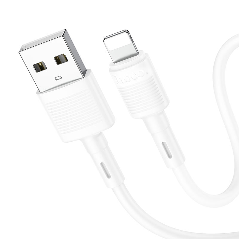 

Кабель USB-Lightning 8-pin, 2.4A, 1м, белый HOCO X83 Victory (6931474770875), X83
