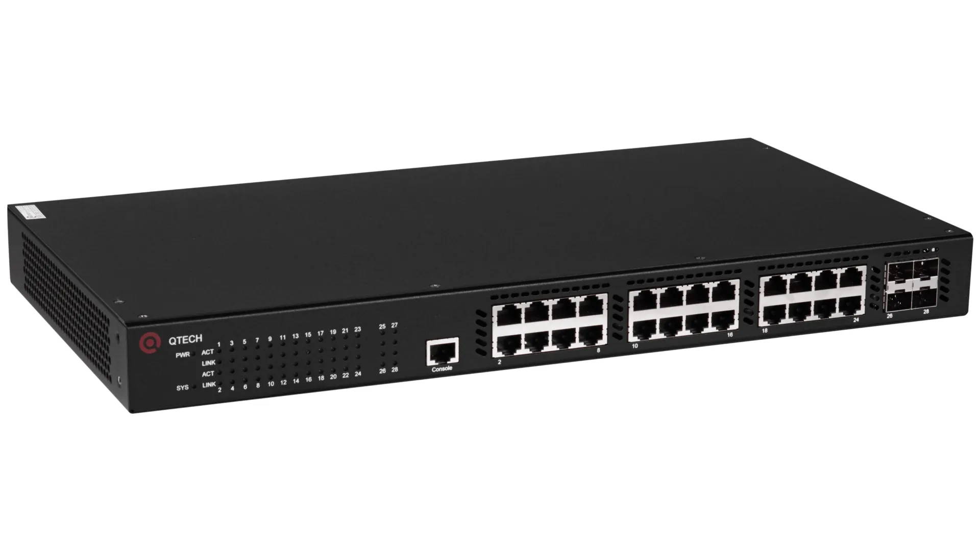 Коммутатор Qtech QSW-3310-28TX-AC-AC, 24x1 Гбит/с, SFP/uplink: SFP+x4