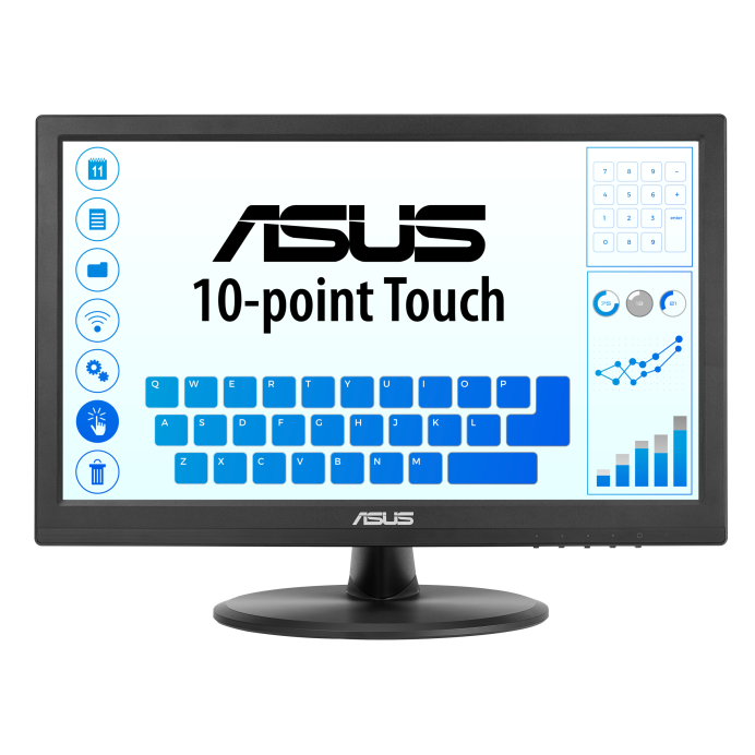 

Монитор 15.6" ASUS VT168HR TN, сенсорный, 1366x768 (16:9), 220кд/м2, 5мс, 90°/60°, VGA, HDMI, черный, VT168HR