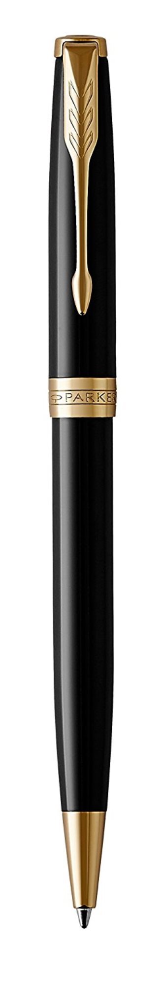 

Ручка шариковая автомат Parker Sonnet Lacquer Deep Black GT, черный, лак, латунь, нержавеющая сталь, позолота, подарочная упаковка (CW1931497), Lacquer Deep Black GT