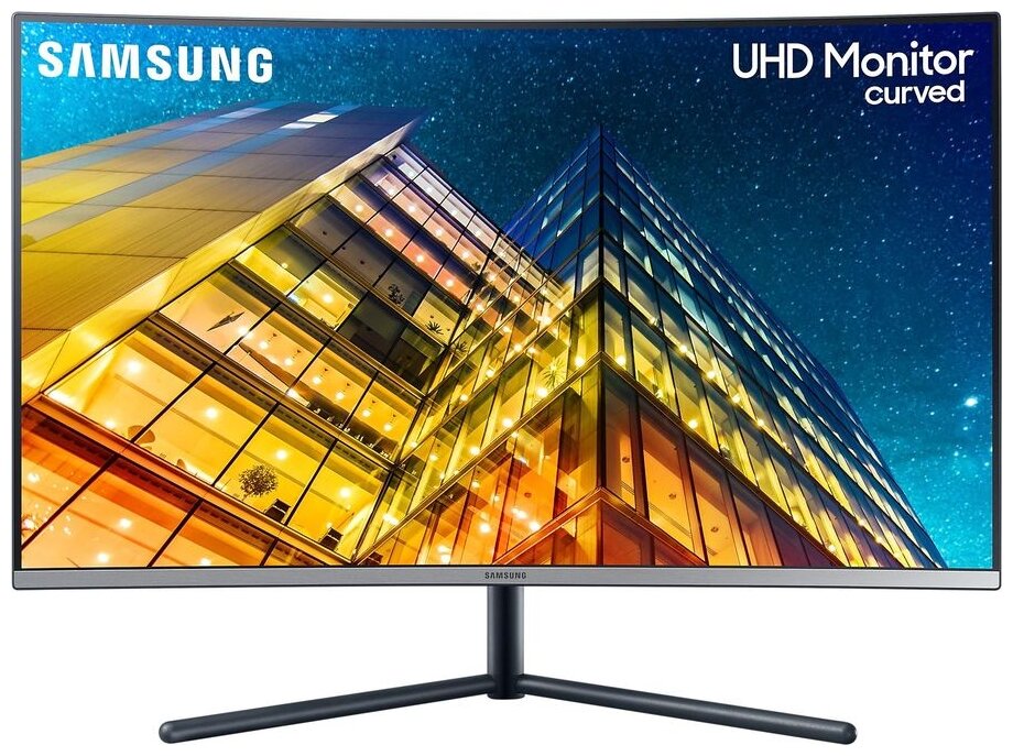 

Монитор 31.5" Samsung U32R590CWM VA, изогнутый, 3840x2160 (16:9), 250кд/м2, 5мс, 178°/178°, HDMI, DisplayPort, темно-серый (LU32R590CWMXUE), U32R590CWM