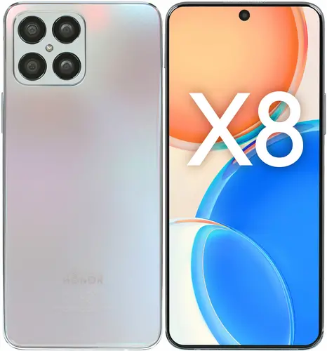 

Смартфон Honor X8, 6.67" 1080x2376 IPS, Qualcomm Snapdragon 680, 6Gb RAM, 128Gb, 3G/4G, NFC, Wi-Fi, BT, 4xCam, 2-Sim, 4300 мА⋅ч, USB Type-C, Android 11, серебристый (5109ACYD), X8