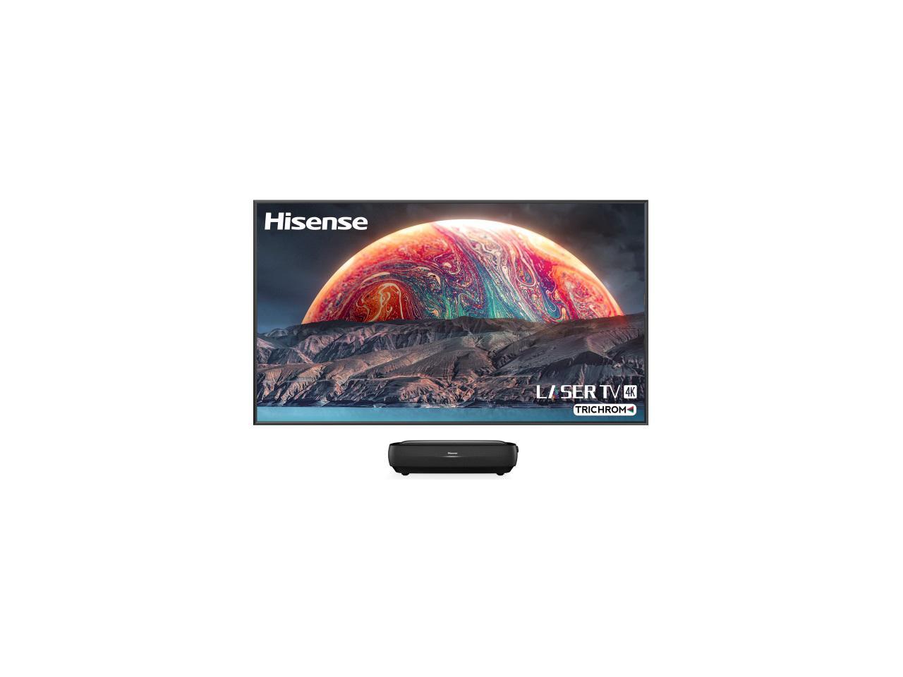 

Проекционный телевизор 120" Hisense CINE120-A, 3840x2160, DVB-T /T2 /C, HDMIx3, USBx2, WiFi, Smart TV, черный (CINE120-A), CINE120-A