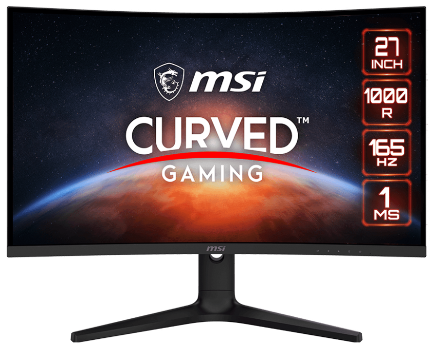 

Монитор 27" MSI Optix G271C VA, изогнутый, 1920x1080 (16:9), 300кд/м2, 165Hz, 1мс, 178°/178°, FreeSync Premium, HDMI, DisplayPort, черный (9S6-3CC32H-018), G271C